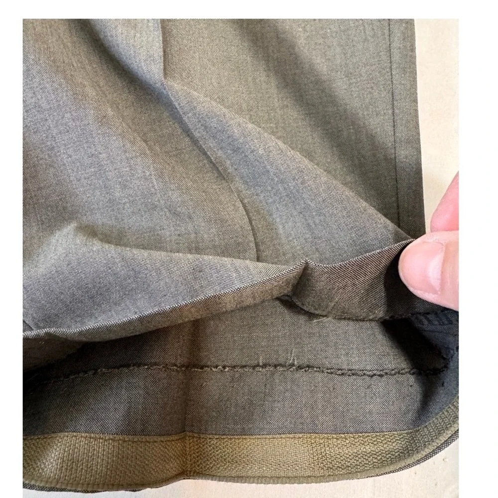 Gianni Versace VTG Mens Gray 100% Lana Wool Triple Pleated Trousers Italy 31x30